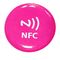 Özel Logo Baskı 13.56 Mhz NFC Yuvarlak Epoksi Su Geçirmez z Programlanabilir Etiket