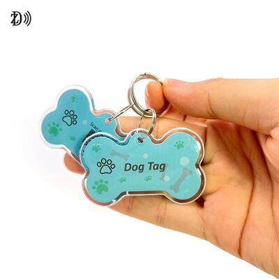 Epoksi Köpek Kemiği Özelleştirilmiş QR Kod NTAG 216 888 bayt Hayvan RFID NFC Evcil Hayvan Etiketi Takip İçin
