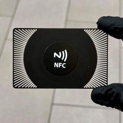 Özel Tasarım NFC Metal Kart NTAG216 888 Bytes 13.56MHz RFID Paslanmaz Çelik Metal Ziyaret Kartı