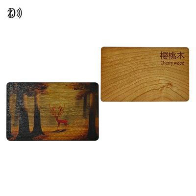 Fabrika Doğrudan Satış Özel Logo Kavramlı Ahşap RFID İş Kartı NFC ISO14443A 13.56MHz Boş Ahşap NFC Otel Anahtar Kimlik Kartı