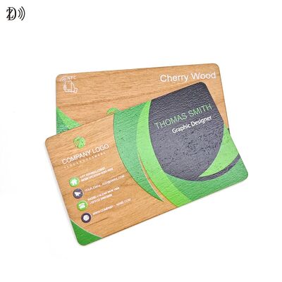 Fabrika Doğrudan Satış Özel Logo Kavramlı Ahşap RFID İş Kartı NFC ISO14443A 13.56MHz Boş Ahşap NFC Otel Anahtar Kimlik Kartı