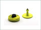 Pasif RFID Hayvan Kulak Etiketleri Dairesel Şekilli Okuma / Yazma Chip Tipi Sarı Renk